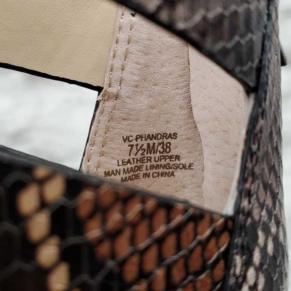 Vince Camuto Snake Skin Retro Python Heels - Picture 8 of 9